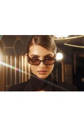 AV SUNGLASSES Noemie Black Μαύρα Γυαλιά Ηλίου με Καφέ Φακό