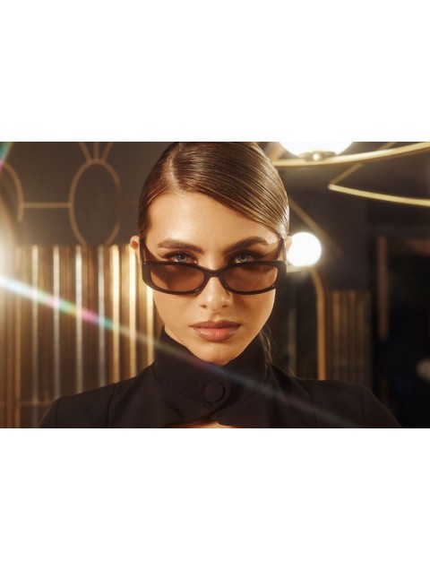 AV SUNGLASSES Noemie Black Μαύρα Γυαλιά Ηλίου με Καφέ Φακό