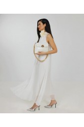 CLIC JEWELS DONNA MEDIUM DONNA (white patent eco leather) Λευκή τσάντα ώμου