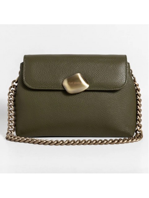 CLIC JEWELS DONNA MEDIUM (olive green dolaro genuine leather)