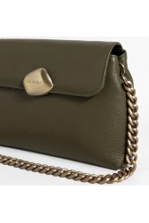 CLIC JEWELS DONNA MEDIUM (olive green dolaro genuine leather) Λαδί τσάντα ώμου