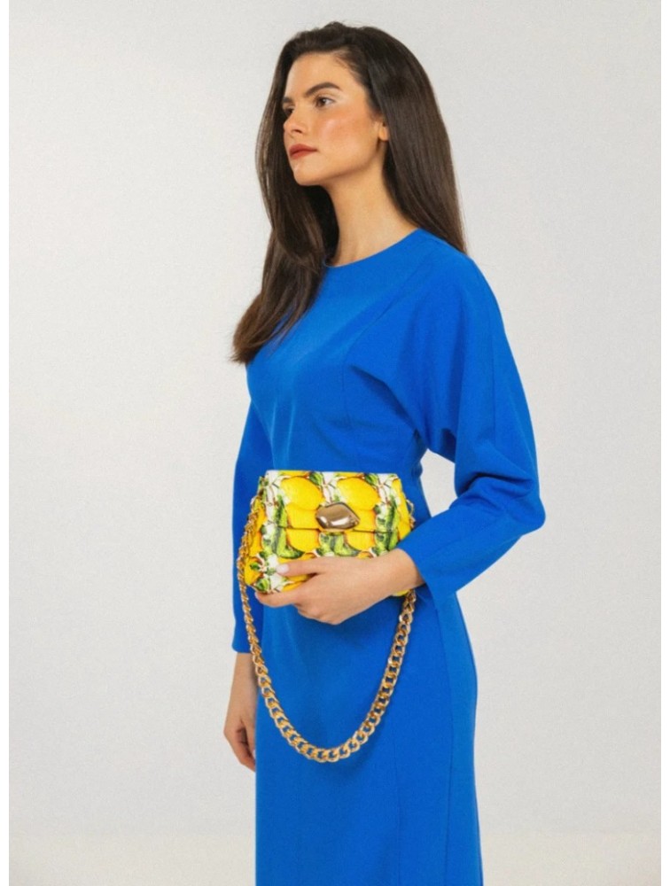 CLIC JEWELS MAYA MINIBAG (lemons print genuine leather) Τσάντα ώμου με σχέδιο λεμόνια