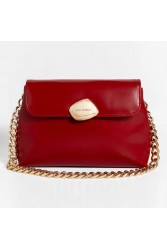 CLIC JEWELS DONNA MEDIUM (red smooth genuine leather) Κόκκινη τσάντα ώμου