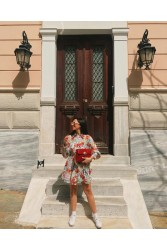 CLIC JEWELS DONNA MEDIUM (red smooth genuine leather) Κόκκινη τσάντα ώμου