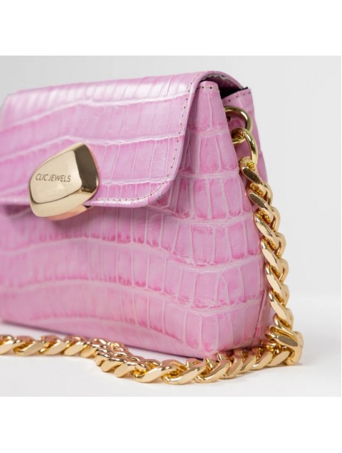 CLIC JEWELS MAYA MINIBAG (pink croco leather limited edition) 