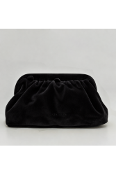CLIC JEWELS Puff Clutch Mini Velvet Μαύρο Βελούδινο Κλατς