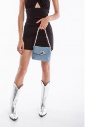 CLIC JEWELS MAYA MINIBAG (light blue denim) Τζιν τσάντα ώμου
