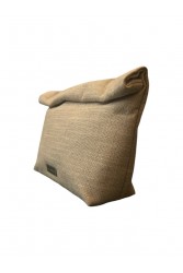 CLIC JEWELS LUNCHBAG (linen) Λινή γυναικεία τσάντα ώμου σε φυσικό χρώμα