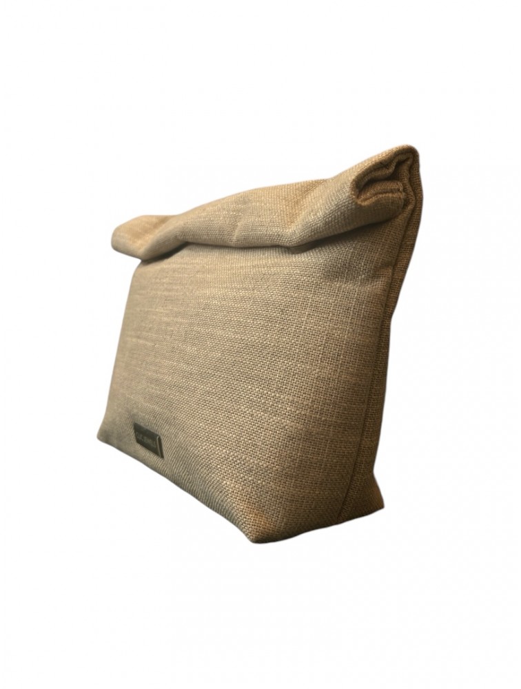 CLIC JEWELS LUNCHBAG (linen) Λινή γυναικεία τσάντα ώμου σε φυσικό χρώμα