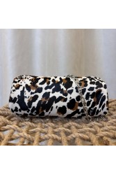 CLIC JEWELS Barrel Bag Leopard Ponyskin Λεοπάρ Βαρελάκι Τσάντα