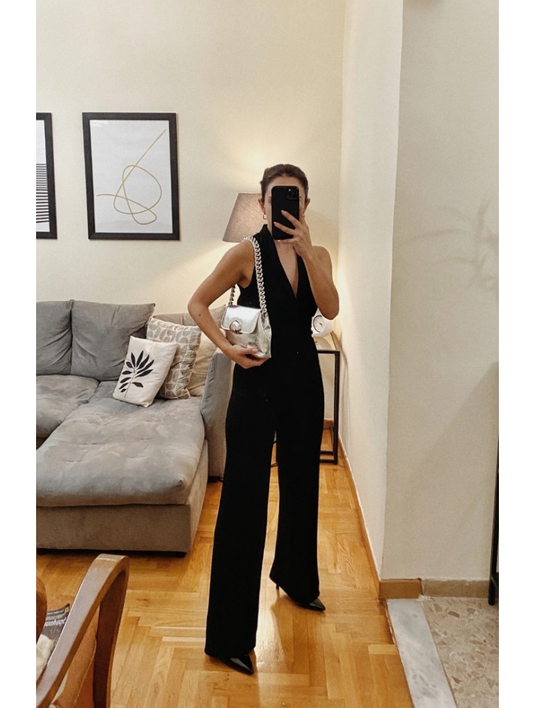 CLIC JEWELS Maya Minibag Silver Genuine Leather Ασημί Γυναικεία Δερμάτινη Τσάντα