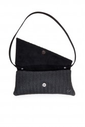 ELENA ATHANASIOU Cap Clutch Straw Black