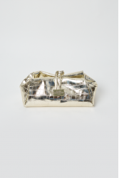 ELENA ATHANASIOU Croco Lunchbag Gold Χρυσή Κροκό Τσάντα Χειρός