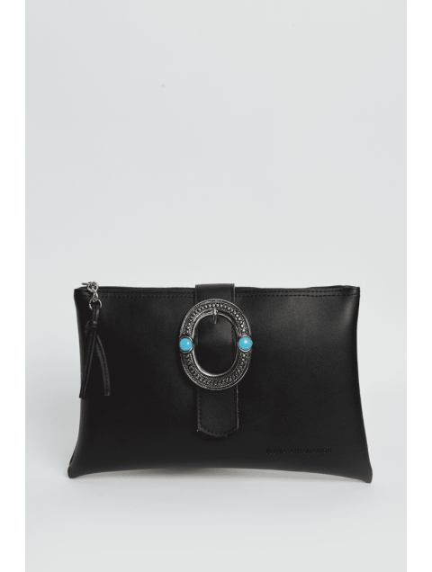 ELENA ATHANASIOU In The Island Clutch Bag Black ELENA ATHANASIOU In The Island Clutch Bag Black