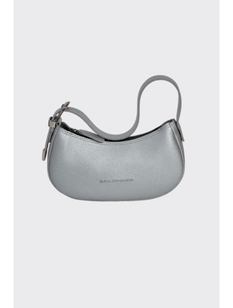 ELENA ATHANASIOU Belt Up Vintage Baguette Silver Ασημί τσάντα ώμου ELENA ATHANASIOU Belt Up Vintage Baguette Silver Ασημί τσάντα ώμου