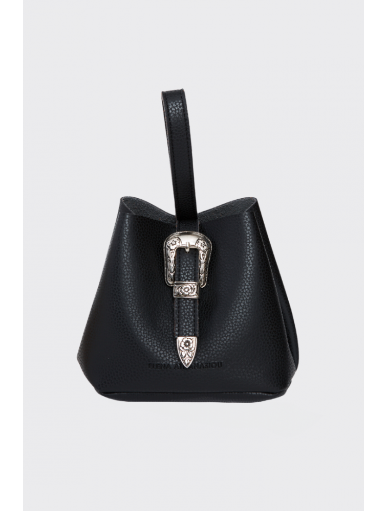 ELENA ATHANASIOU Belt Up Tiny Bag Black Μαύρο τσαντάκι