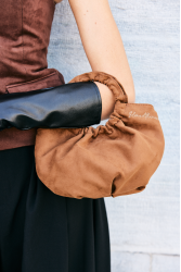 ELENA ATHANASIOU Bon Bon Bracelet Cognac Γυναικείο τσαντάκι χειρός καφέ