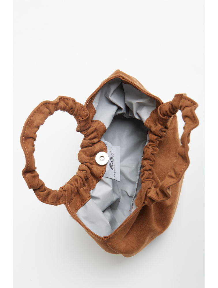 ELENA ATHANASIOU Bon Bon Bracelet Cognac Γυναικείο τσαντάκι χειρός καφέ