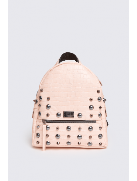 ELENA ATHANASIOU Croco Backpack Small Pink ELENA ATHANASIOU Croco Backpack Small Pink