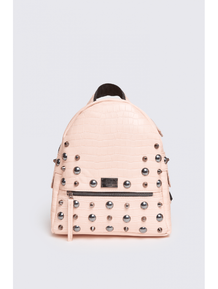 ELENA ATHANASIOU Croco Backpack Small Pink Ροζ Σακίδιο Πλάτης