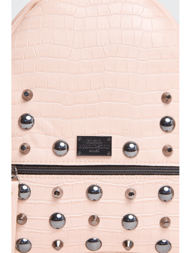 ELENA ATHANASIOU Croco Backpack Small Pink Ροζ Σακίδιο Πλάτης