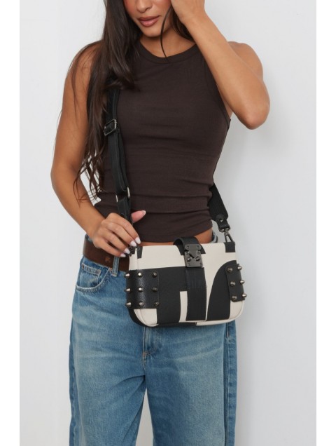 ELENA ATHANASIOU City Lady Clutch Logo Beige Μπεζ Τσάντα με Λόγκο