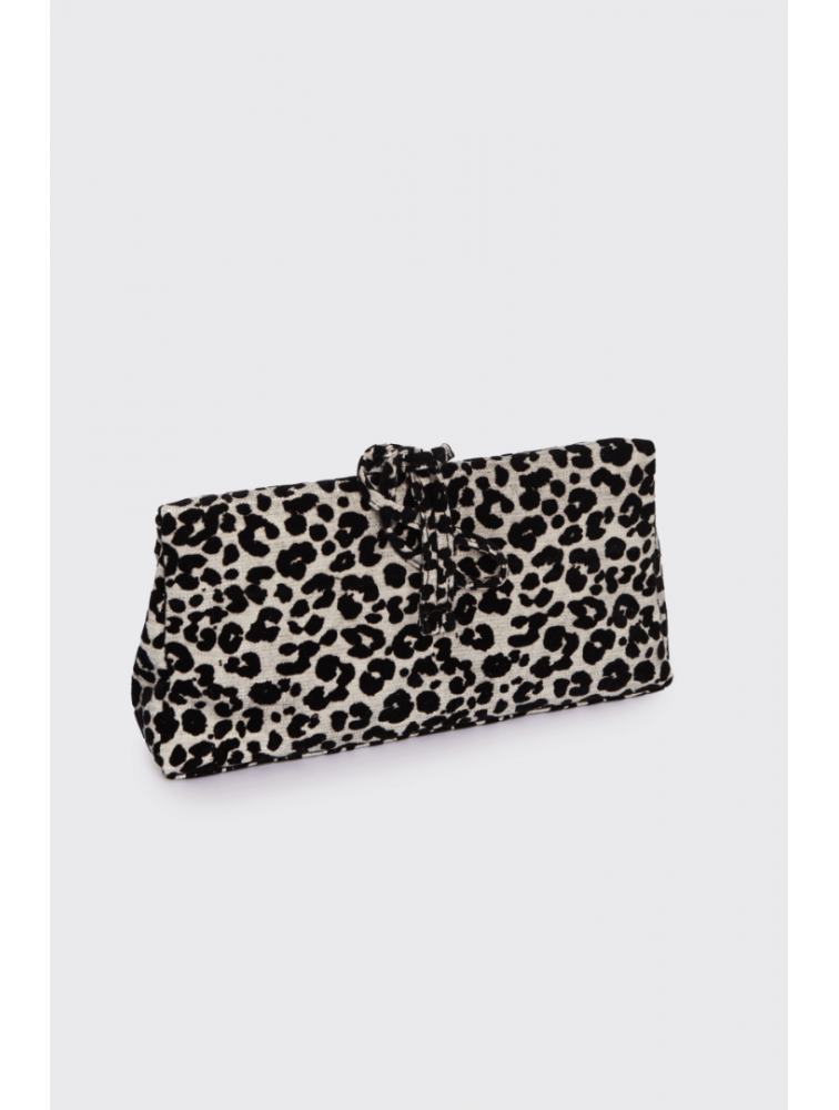ELENA ATHANASIOU Downtown Lunchbag Animal Print Glam White