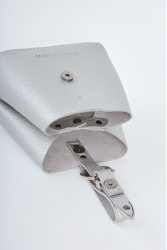 ELENA ATHANASIOU Belt Up Tiny Bag Silver Ασημί τσαντάκι