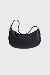 ELENA ATHANASIOU Belt Up Vintage Baguette Black Μαύρη τσάντα ώμου