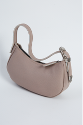 ELENA ATHANASIOU Belt Up Vintage Baguette Elephant Grey Γκρι τσάντα ώμου