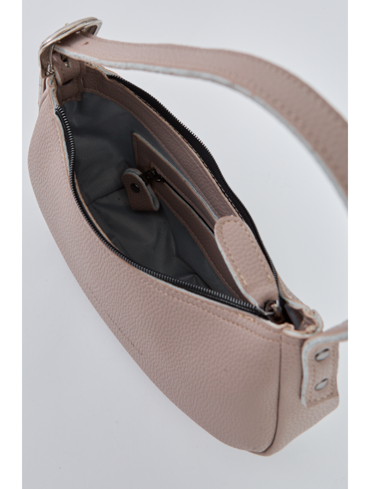 ELENA ATHANASIOU Belt Up Vintage Baguette Elephant Grey Γκρι τσάντα ώμου