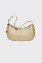 ELENA ATHANASIOU Belt Up Vintage Baguette Gold Χρυσή τσάντα ώμου