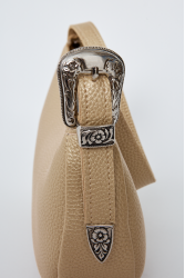 ELENA ATHANASIOU Belt Up Vintage Baguette Gold Χρυσή τσάντα ώμου