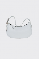 ELENA ATHANASIOU Belt Up Vintage Baguette White Λευκή τσάντα ώμου