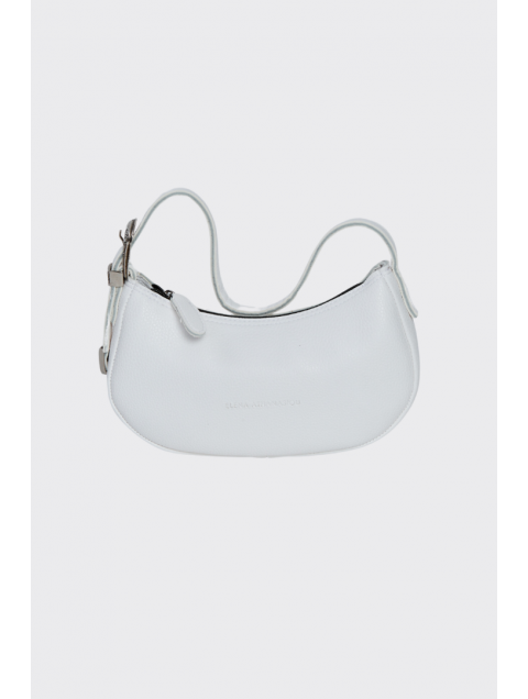 ELENA ATHANASIOU Belt Up Vintage Baguette White Λευκή τσάντα ώμου ELENA ATHANASIOU Belt Up Vintage Baguette White Λευκή τσάντα ώμου