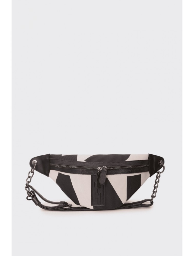 ELENA ATHANASIOU Body Bag EA Logo Τσάντα Χιαστί Μπεζ Small
