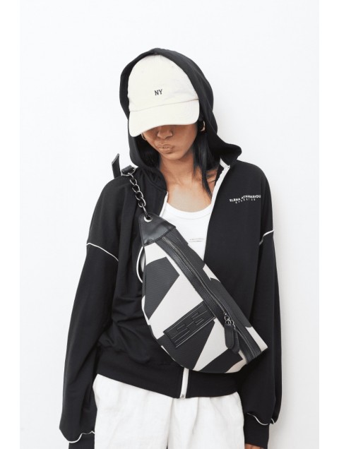 ELENA ATHANASIOU Body Bag EA Logo Τσάντα Χιαστί Μπεζ Small