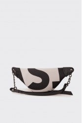 ELENA ATHANASIOU Body Bag EA Logo Τσάντα Χιαστί Μπεζ Small