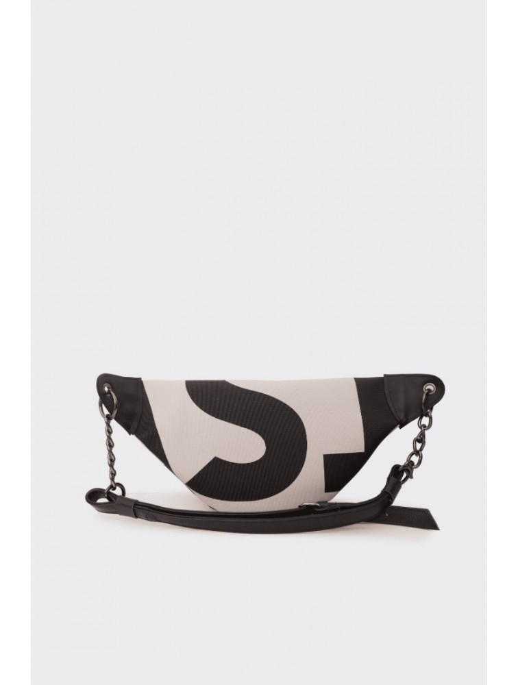 ELENA ATHANASIOU Body Bag EA Logo Τσάντα Χιαστί Μπεζ Small