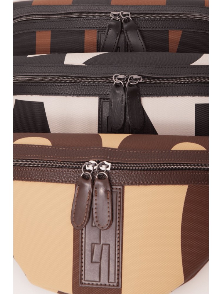 ELENA ATHANASIOU Body Bag EA Logo Τσάντα Χιαστί Μπεζ Small