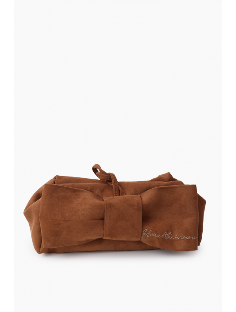 ELENA ATHANASIOU Bon Bon Lunchbag Cognac Καφέ γυναικείο τσαντάκι χειρός