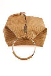 ELENA ATHANASIOU Bracelet Straw Beige Μπεζ Πλεκτό Γυναικείο Τσαντάκι Χειρός