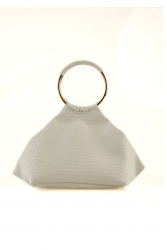 ELENA ATHANASIOU Bracelet Straw White Λευκό Πλεκτό Γυναικείο Τσαντάκι Χειρός