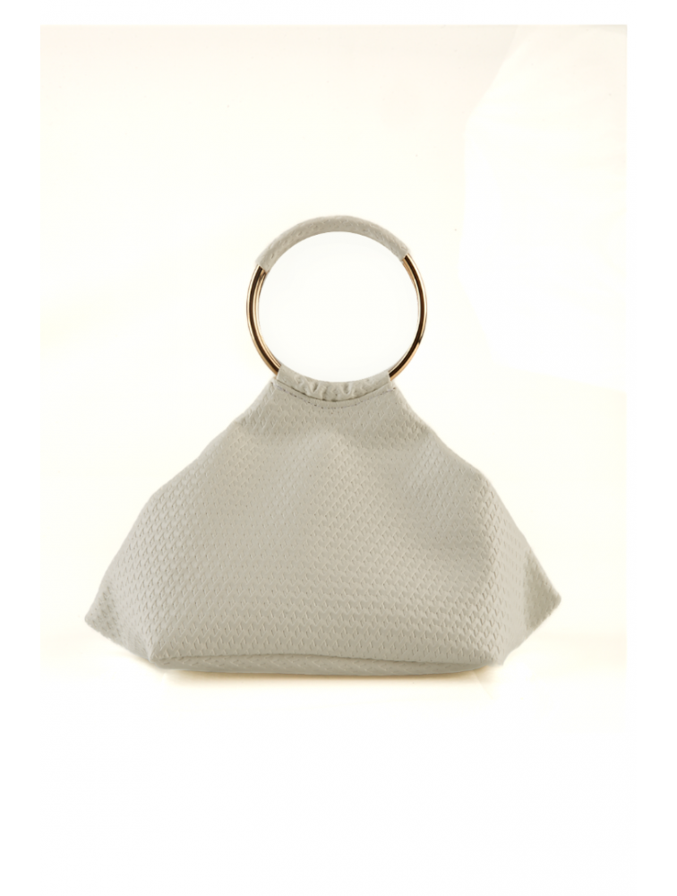 ELENA ATHANASIOU Bracelet Straw White Λευκό Πλεκτό Γυναικείο Τσαντάκι Χειρός