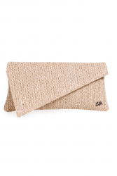 ELENA ATHANASIOU Cap Clutch Straw Beige Μπεζ Πλεκτό Τσαντάκι Χειρός