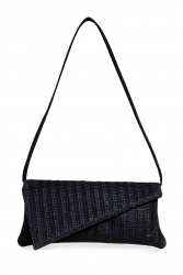 ELENA ATHANASIOU Cap Clutch Straw Black