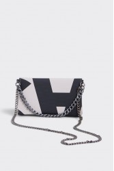 ELENA ATHANASIOU City Girl Clutch EA Logo Beige Μπεζ ΕΑ Λόγκο Τσαντάκι