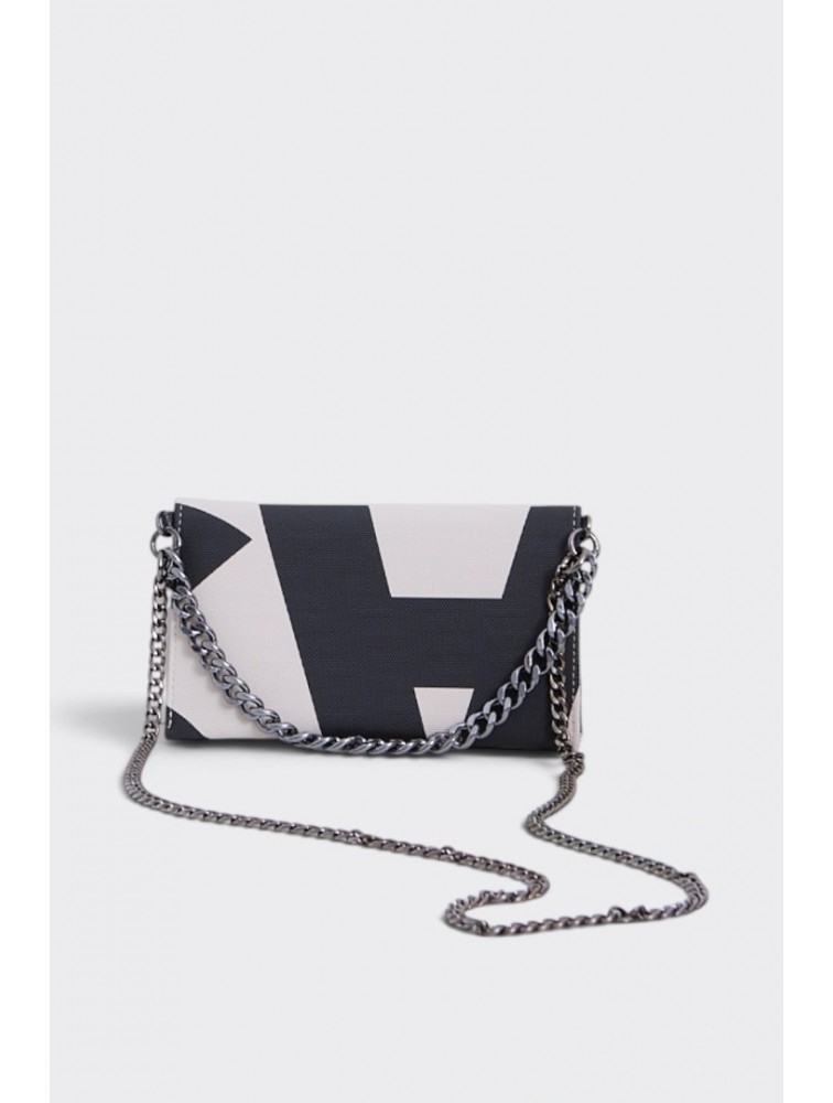 ELENA ATHANASIOU City Girl Clutch EA Logo Beige Μπεζ ΕΑ Λόγκο Τσαντάκι