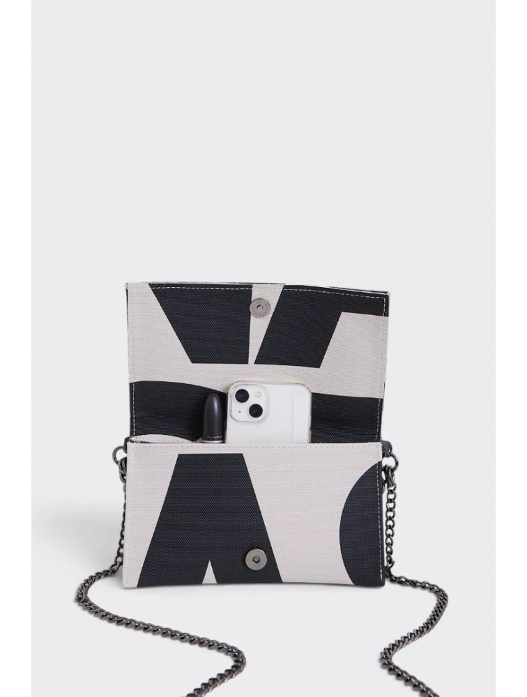 ELENA ATHANASIOU City Girl Clutch EA Logo Beige Μπεζ ΕΑ Λόγκο Τσαντάκι