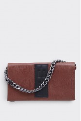 ELENA ATHANASIOU City Girl Clutch Leather Brown Καφέ Δερμάτινο Τσαντάκι